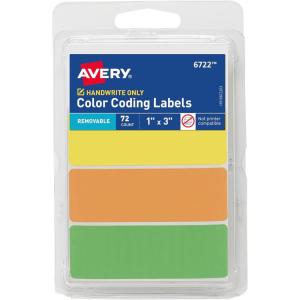 imageAvery Removable ColorCoding Stickers 72 Per Pack 10 Packs Assorted Colors 720 Total 067221 Pack