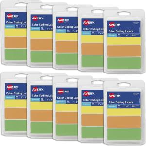 imageAvery Removable ColorCoding Stickers 72 Per Pack 10 Packs Assorted Colors 720 Total 0672210 Packs