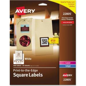 imageSquare Labels with Sure Feed and TrueBlock 15 x 15 White 600Pack