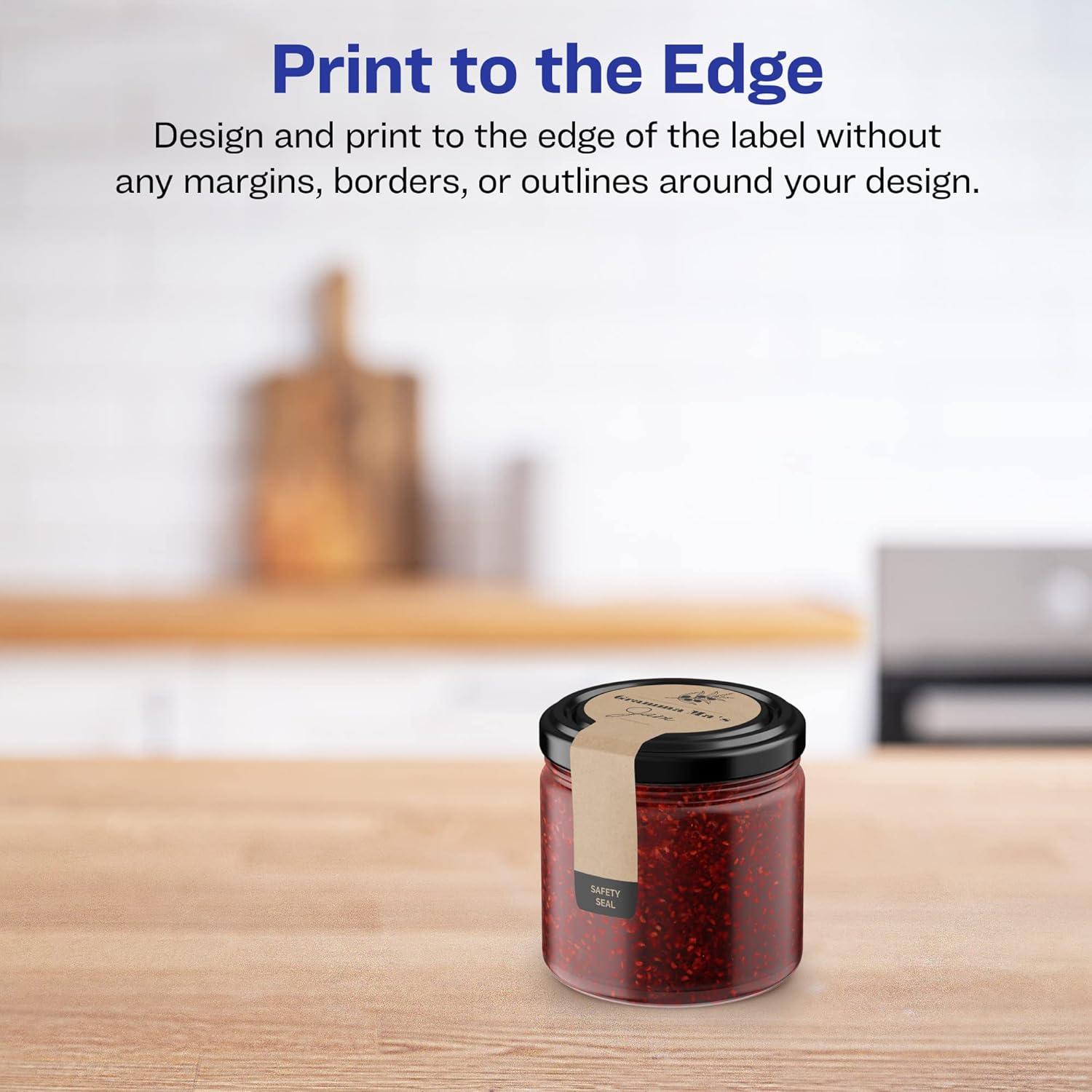 imageAvery Kraft Brown Lollipop Labels Sure Feed Technology 1quot x 4quot 120 Kraft Brown Labels PrinttoTheEdge LaserInkjet Printable120 labels