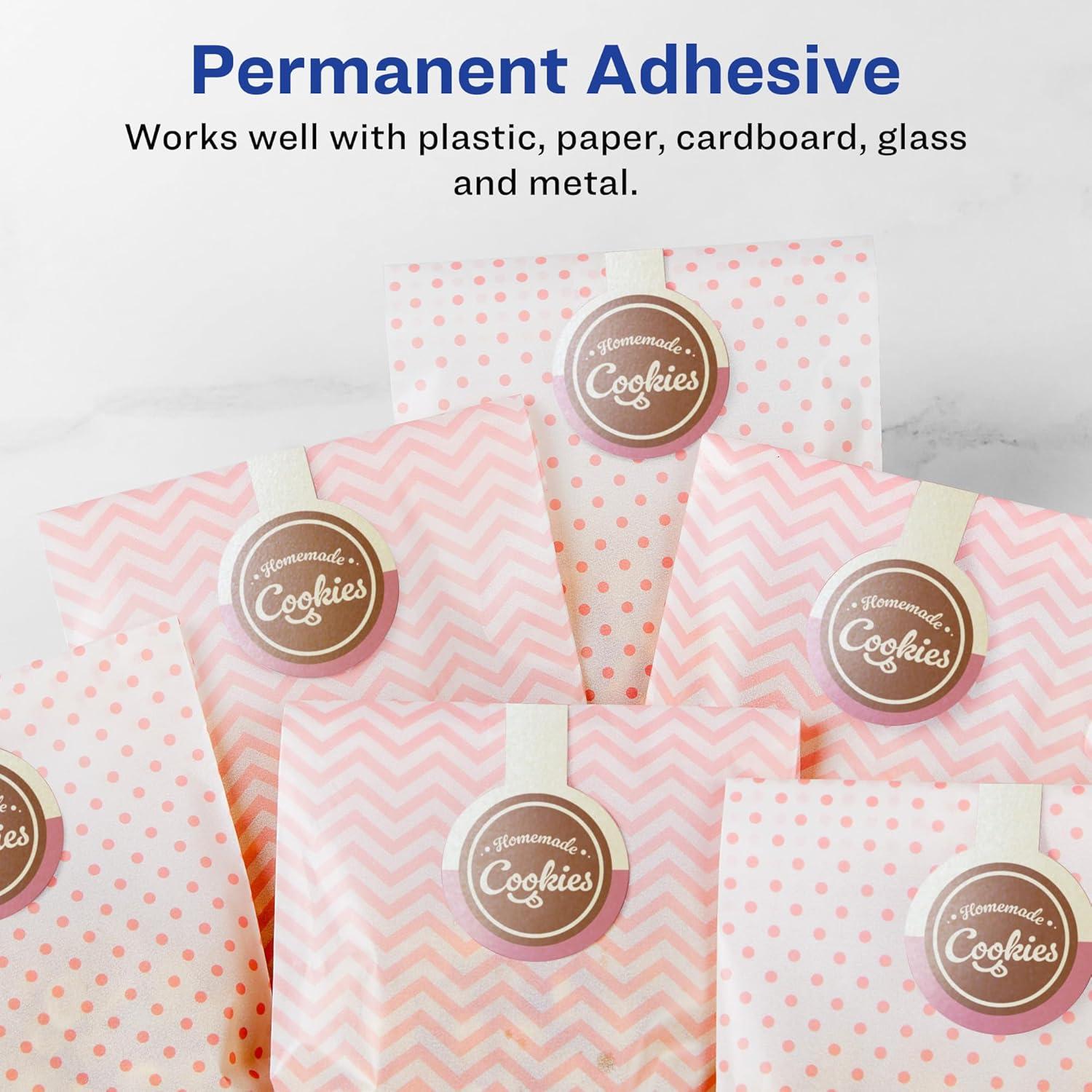 imageAvery Pearlized Ivory Lollipop Labels Sure Feed Technology PrinttoTheEdge 15quot x 4quot 200 Pearlized Ivory Labels LaserInkjet Printable800 labels