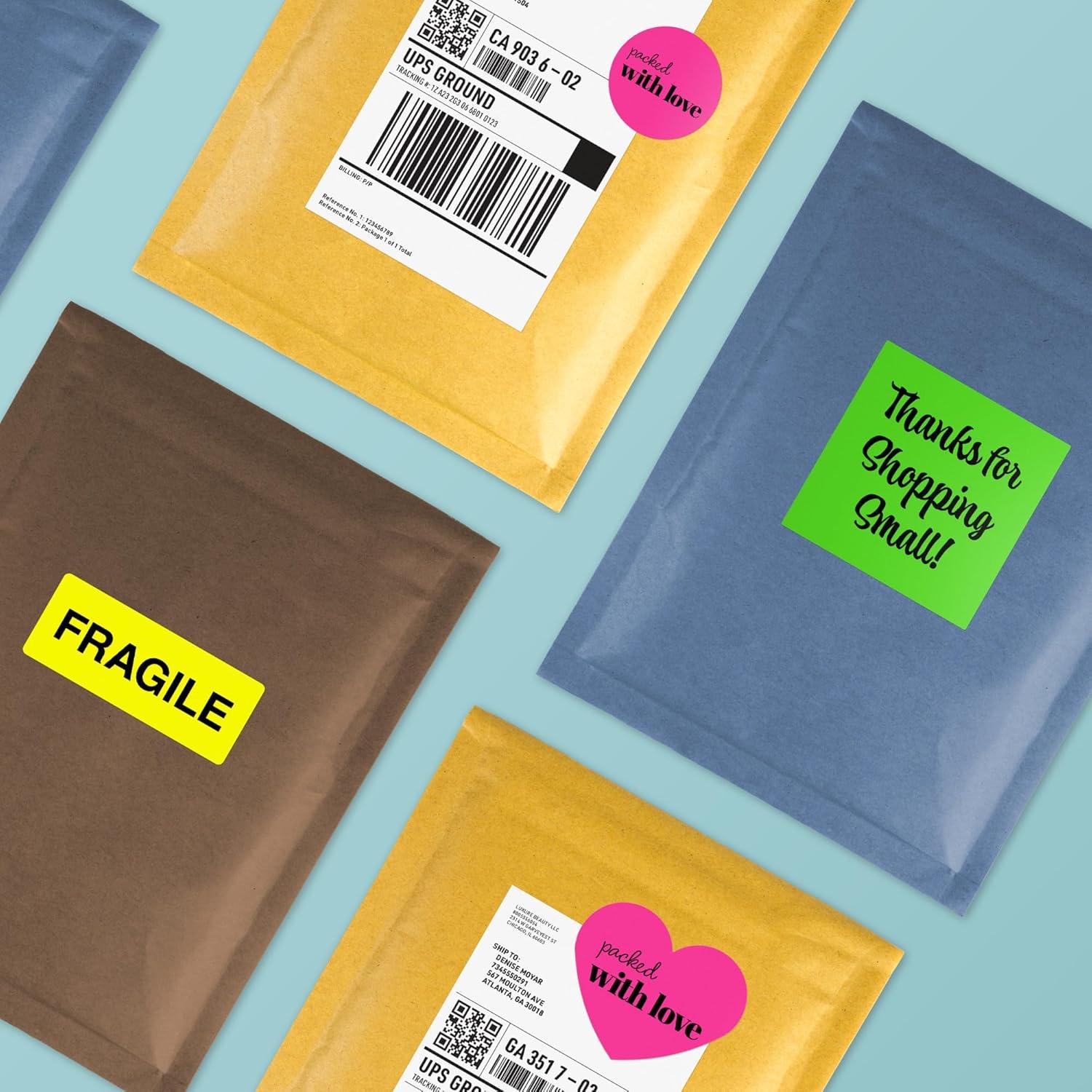 imageAvery Printable Lollipop Labels Sure Feed Technology 112quot x 4quot Neon Yellow Labels PrinttoTheEdge LaserInkjet Printable 160 Total Great for Jars and Baking Seal Stickers320 labels