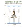 imageAvery Dissolvable Lollipop Labels Sure Feed Technology 15quot x 4quot Matte White PrinttoTheEdge LaserInkjet Printable 40 Labels Total200 labels