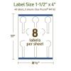 imageAvery Dissolvable Lollipop Labels Sure Feed Technology 15quot x 4quot Matte White PrinttoTheEdge LaserInkjet Printable 40 Labels Total40 labels