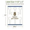 imageAvery Dissolvable Lollipop Labels Sure Feed Technology 15quot x 4quot Matte White PrinttoTheEdge LaserInkjet Printable 40 Labels Total80 labels