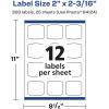 imageAvery Durable Waterproof Arched Square Labels Sure Feed Technology 2quot x 2316quot 120 Total Oil and TearResistant Waterproof Labels PrinttoTheEdge LaserPigmentBased Inkjet Printable300 labels