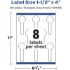 imageAvery Durable Waterproof Lollipop Labels Sure Feed Technology 15quot x 4quot 80 Total Oil and TearResistant Waterproof Labels PrinttoTheEdge LaserPigmentBased Inkjet Printable80 labels