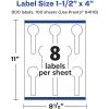 imageAvery Durable Waterproof Lollipop Labels Sure Feed Technology 15quot x 4quot 80 Total Oil and TearResistant Waterproof Labels PrinttoTheEdge LaserPigmentBased Inkjet Printable800 labels