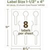 imageAvery EcoFriendly Matte White Recycled Lollipop Labels 15quot x 4quot PrinttoTheEdge Matte White Labels Permanent Adhesive LaserInkjet Printable 80 Total80 labels
