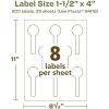 imageAvery EcoFriendly Matte White Recycled Lollipop Labels 15quot x 4quot PrinttoTheEdge Matte White Labels Permanent Adhesive LaserInkjet Printable 80 Total200 labels
