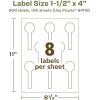 imageAvery EcoFriendly Matte White Recycled Lollipop Labels 15quot x 4quot PrinttoTheEdge Matte White Labels Permanent Adhesive LaserInkjet Printable 80 Total800 labels