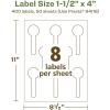imageAvery EcoFriendly Matte White Recycled Lollipop Labels 15quot x 4quot PrinttoTheEdge Matte White Labels Permanent Adhesive LaserInkjet Printable 80 Total400 labels