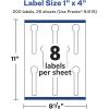 imageAvery Glossy White Lollipop Labels Sure Feed Technology 1quot x 4quot 80 Glossy White Labels PrinttoTheEdge Permanent Adhesive LaserInkjet Printable200 labels