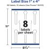 imageAvery Glossy White Lollipop Labels Sure Feed Technology 1quot x 4quot 80 Glossy White Labels PrinttoTheEdge Permanent Adhesive LaserInkjet Printable80 labels