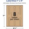 imageAvery Kraft Brown Lollipop Labels Sure Feed Technology 1quot x 4quot 120 Kraft Brown Labels PrinttoTheEdge LaserInkjet Printable200 labels