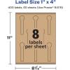 imageAvery Kraft Brown Lollipop Labels Sure Feed Technology 1quot x 4quot 120 Kraft Brown Labels PrinttoTheEdge LaserInkjet Printable400 labels