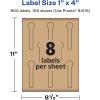 imageAvery Kraft Brown Lollipop Labels Sure Feed Technology 1quot x 4quot 120 Kraft Brown Labels PrinttoTheEdge LaserInkjet Printable800 labels