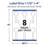 imageAvery Matte Clear Lollipop Labels Sure Feed Technology 15quot x 4quot 200 Matte Clear Labels PrinttoTheEdge LaserInkjet Printable800 labels
