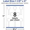 imageAvery Matte White Lollipop Labels Sure Feed Technology 15quot x 4quot 200 White Labels PrinttoTheEdge Permanent Adhesive LaserInkjet Printable2 000 labels