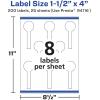 imageAvery Matte White Lollipop Labels Sure Feed Technology 15quot x 4quot 200 White Labels PrinttoTheEdge Permanent Adhesive LaserInkjet Printable200 labels