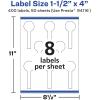 imageAvery Matte White Lollipop Labels Sure Feed Technology 15quot x 4quot 200 White Labels PrinttoTheEdge Permanent Adhesive LaserInkjet Printable400 labels