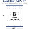 imageAvery Matte White Lollipop Labels Sure Feed Technology 15quot x 4quot 200 White Labels PrinttoTheEdge Permanent Adhesive LaserInkjet Printable800 labels