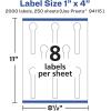 imageAvery Matte White Lollipop Labels Sure Feed Technology 1quot x 4quot 200 White Labels PrinttoTheEdge Permanent Adhesive LaserInkjet Printable2 000 labels