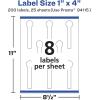 imageAvery Matte White Removable Lollipop Labels Sure Feed Technology PrinttoTheEdge 1quot x 4quot 120 Removable Labels LaserInkjet Printable200 labels