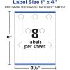 imageAvery Matte White Removable Lollipop Labels Sure Feed Technology PrinttoTheEdge 1quot x 4quot 120 Removable Labels LaserInkjet Printable800 labels