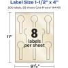 imageAvery Pearlized Ivory Lollipop Labels Sure Feed Technology PrinttoTheEdge 15quot x 4quot 200 Pearlized Ivory Labels LaserInkjet Printable200 labels