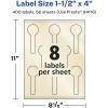 imageAvery Pearlized Ivory Lollipop Labels Sure Feed Technology PrinttoTheEdge 15quot x 4quot 200 Pearlized Ivory Labels LaserInkjet Printable400 labels