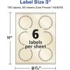 imageAvery Pearlized Ivory Starburst Labels Sure Feed Technology PrinttoTheEdge 3quot 150 Pearlized Ivory Labels LaserInkjet Printable150 labels