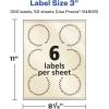 imageAvery Pearlized Ivory Starburst Labels Sure Feed Technology PrinttoTheEdge 3quot 150 Pearlized Ivory Labels LaserInkjet Printable300 labels