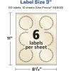 imageAvery Pearlized Ivory Starburst Labels Sure Feed Technology PrinttoTheEdge 3quot 150 Pearlized Ivory Labels LaserInkjet Printable60 labels