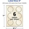 imageAvery Pearlized Ivory Starburst Labels Sure Feed Technology PrinttoTheEdge 3quot 150 Pearlized Ivory Labels LaserInkjet Printable600 labels