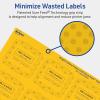 imageAvery Printable Arched Square Labels with Sure Feed Technology 2quot x 2316quot Bright Yellow PrinttoTheEdge LaserInkjet 240 Total960 labels