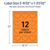 imageAvery Printable Heart Labels Sure Feed Technology 2932quot x 12732quot Bright Orange Labels PrinttoTheEdge LaserInkjet Printable 120 Total Great for Mailing Seals and Packaging960 labels