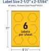 imageAvery Printable Hexagon Labels Sure Feed Technology 212quot x 25764quot Bright Yellow Labels PrinttoTheEdge LaserInkjet Printable 120 Total Great for Cosmetics and Jars60 labels