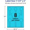 imageAvery Printable Lollipop Labels Sure Feed Technology 112quot x 4quot Bright Blue Labels PrinttoTheEdge LaserInkjet Printable 160 Total Great for Jars and Baking Seal Stickers320 labels