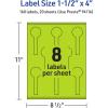 imageAvery Printable Lollipop Labels Sure Feed Technology 112quot x 4quot Bright Green Labels PrinttoTheEdge LaserInkjet Printable 80 Total Great for Jars and Baking Seal Stickers160 labels