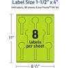 imageAvery Printable Lollipop Labels Sure Feed Technology 112quot x 4quot Bright Green Labels PrinttoTheEdge LaserInkjet Printable 80 Total Great for Jars and Baking Seal Stickers640 labels