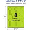 imageAvery Printable Lollipop Labels Sure Feed Technology 112quot x 4quot Bright Green Labels PrinttoTheEdge LaserInkjet Printable 80 Total Great for Jars and Baking Seal Stickers80 labels