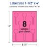 imageAvery Printable Lollipop Labels Sure Feed Technology 112quot x 4quot Bright Pink Labels PrinttoTheEdge LaserInkjet Printable 80 Total Great for Jars and Baking Seal Stickers320 labels