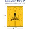 imageAvery Printable Lollipop Labels Sure Feed Technology 112quot x 4quot Bright Yellow Labels PrinttoTheEdge LaserInkjet Printable 160 Total Great for Jars and Baking Seal Stickers640 labels