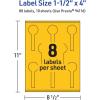 imageAvery Printable Lollipop Labels Sure Feed Technology 112quot x 4quot Bright Yellow Labels PrinttoTheEdge LaserInkjet Printable 160 Total Great for Jars and Baking Seal Stickers80 labels