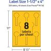 imageAvery Printable Lollipop Labels Sure Feed Technology 112quot x 4quot Bright Yellow Labels PrinttoTheEdge LaserInkjet Printable 160 Total Great for Jars and Baking Seal Stickers320 labels