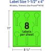 imageAvery Printable Lollipop Labels Sure Feed Technology 112quot x 4quot Neon Green Labels PrinttoTheEdge LaserInkjet Printable 320 Total Great for Jars and Baking Seal Stickers80 labels