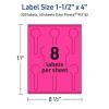 imageAvery Printable Lollipop Labels Sure Feed Technology 112quot x 4quot Neon Magenta Labels PrinttoTheEdge LaserInkjet Printable 160 Total Great for Jars and Baking Seal Stickers320 labels