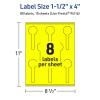 imageAvery Printable Lollipop Labels Sure Feed Technology 112quot x 4quot Neon Yellow Labels PrinttoTheEdge LaserInkjet Printable 160 Total Great for Jars and Baking Seal Stickers80 labels