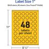 imageAvery Printable Starburst Labels Sure Feed Technology 1quot Bright Yellow Labels PrinttoTheEdge LaserInkjet 480 Total Great for Mailing Seals and Planner Stickers3 840 labels
